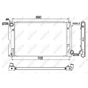 Hladnjak, hlađenje motora NRF NRF 53421 IC-AE577C