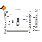 Hladnjak, hlađenje motora NRF NRF 53422 IC-BAC961
