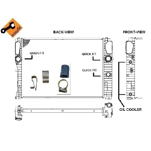 Hladnjak, hlađenje motora NRF NRF 53422 IC-BAC961