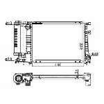 Hladnjak, hlađenje motora NRF NRF 53426A IC-DEB3D0