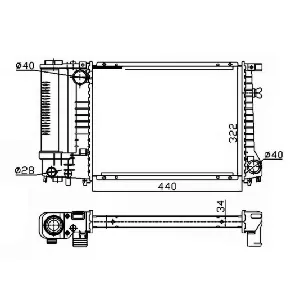 Hladnjak, hlađenje motora NRF NRF 53426A IC-DEB3D0