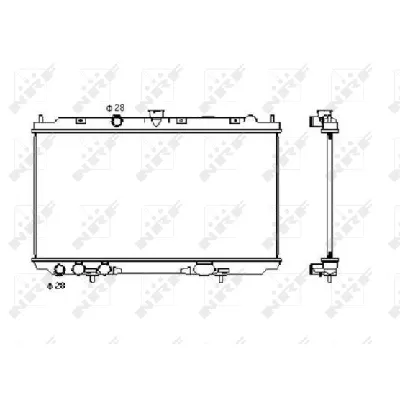 Hladnjak, hlađenje motora NRF NRF 53427 IC-AE5780
