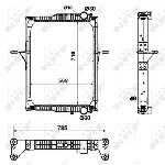 Hladnjak, hlađenje motora NRF NRF 53432 IC-C3FEA9