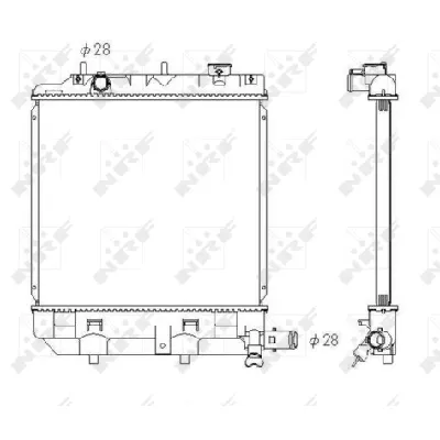 Hladnjak, hlađenje motora NRF NRF 53433 IC-AE5784
