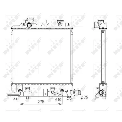 Hladnjak, hlađenje motora NRF NRF 53434 IC-AE5785