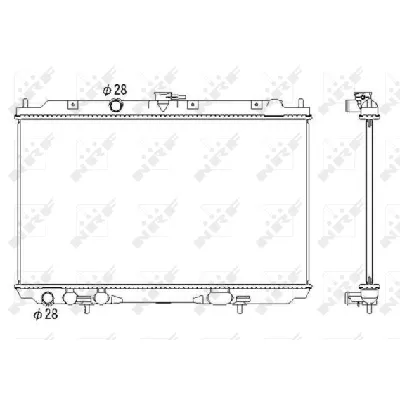 Hladnjak, hlađenje motora NRF NRF 53435 IC-C3CB35