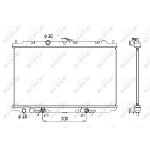 Hladnjak, hlađenje motora NRF NRF 53436 IC-C3CB36