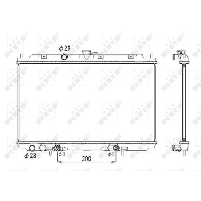 Hladnjak, hlađenje motora NRF NRF 53436 IC-C3CB36