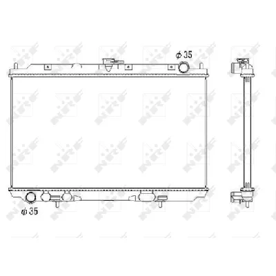 Hladnjak, hlađenje motora NRF NRF 53438 IC-C35AC9