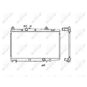 Hladnjak, hlađenje motora NRF NRF 53449 IC-AE578F