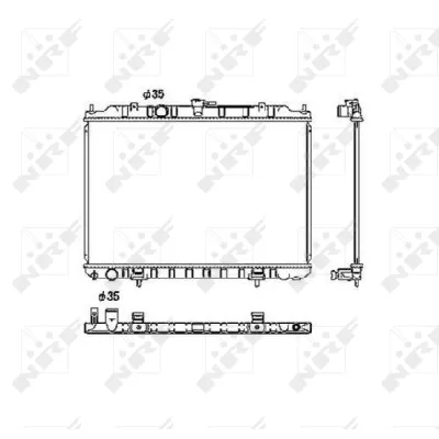 Hladnjak, hlađenje motora NRF NRF 53452 IC-C2FF62