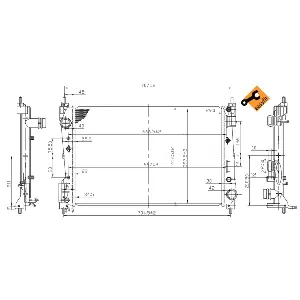 Hladnjak, hlađenje motora NRF NRF 53455 IC-C2FF63