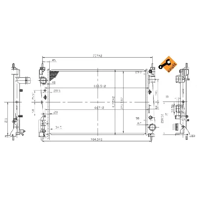 Hladnjak, hlađenje motora NRF NRF 53455 IC-C2FF63