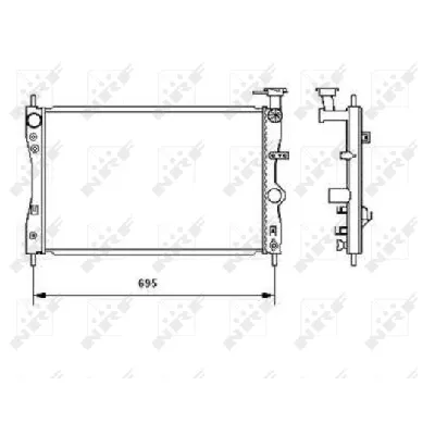 Hladnjak, hlađenje motora NRF NRF 53464 IC-B3F96F