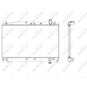 Hladnjak, hlađenje motora NRF NRF 53466 IC-AE5795