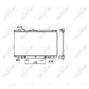 Hladnjak, hlađenje motora NRF NRF 53467 IC-AE5796