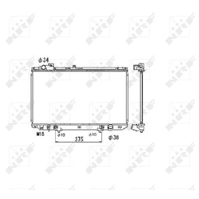 Hladnjak, hlađenje motora NRF NRF 53467 IC-AE5796