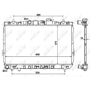 Hladnjak, hlađenje motora NRF NRF 53471 IC-AE579A