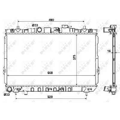 Hladnjak, hlađenje motora NRF NRF 53471 IC-AE579A