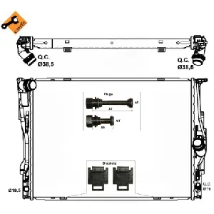 Hladnjak, hlađenje motora NRF NRF 53474 IC-C3CA72