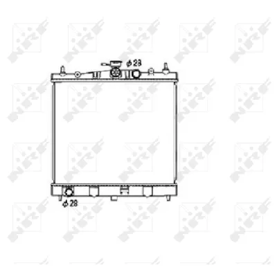 Hladnjak, hlađenje motora NRF NRF 53476 IC-C3CB38