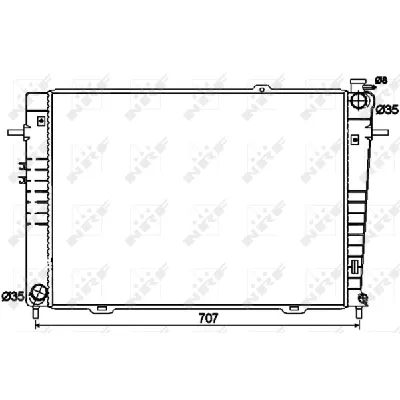 Hladnjak, hlađenje motora NRF NRF 53497 IC-C3CB9F