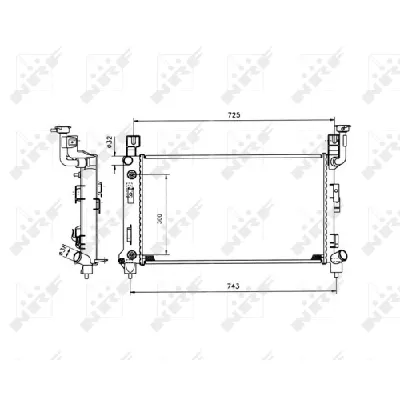 Hladnjak, hlađenje motora NRF NRF 53501 IC-AE579B
