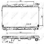 Hladnjak, hlađenje motora NRF NRF 53505 IC-AE579D