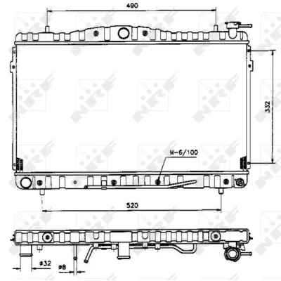 Hladnjak, hlađenje motora NRF NRF 53505 IC-AE579D
