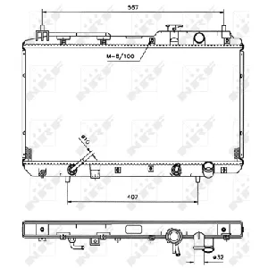 Hladnjak, hlađenje motora NRF NRF 53507 IC-AE579E