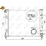Hladnjak, hlađenje motora NRF NRF 53525 IC-C2FF71