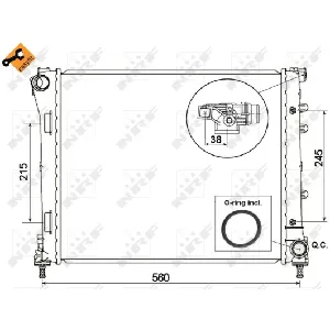 Hladnjak, hlađenje motora NRF NRF 53525 IC-C2FF71