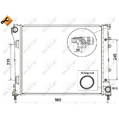 Hladnjak, hlađenje motora NRF NRF 53525 IC-C2FF71