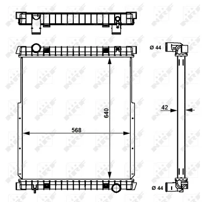 Hladnjak, hlađenje motora NRF NRF 53538 IC-C3FEAA