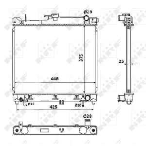 Hladnjak, hlađenje motora NRF NRF 53569 IC-C3CB59