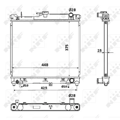 Hladnjak, hlađenje motora NRF NRF 53569 IC-C3CB59