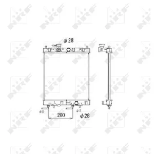 Hladnjak, hlađenje motora NRF NRF 53571 IC-C3CB3A