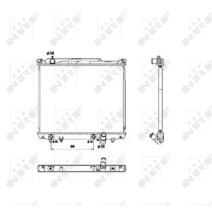 Hladnjak, hlađenje motora NRF NRF 53576 IC-BA8221