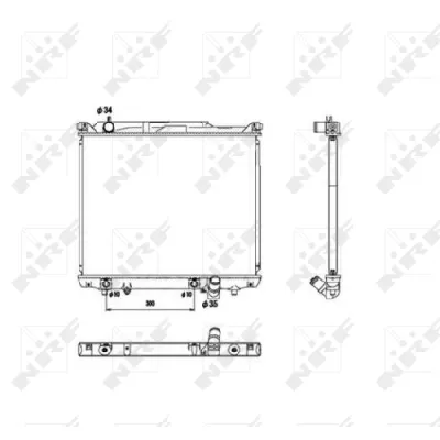 Hladnjak, hlađenje motora NRF NRF 53576 IC-BA8221