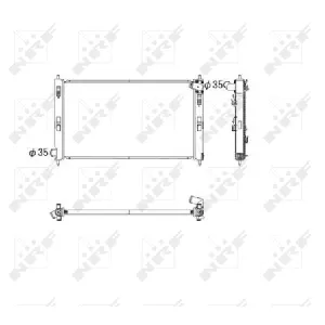 Hladnjak, hlađenje motora NRF NRF 53593 IC-BC4B47