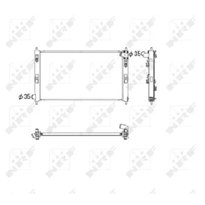 Hladnjak, hlađenje motora NRF NRF 53593 IC-BC4B47