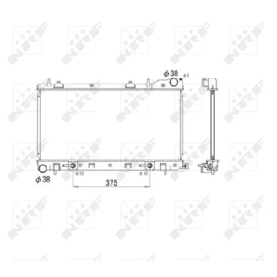 Hladnjak, hlađenje motora NRF NRF 53596 IC-C35FED