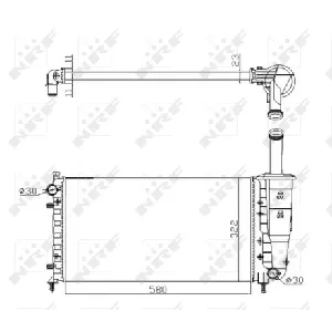 Hladnjak, hlađenje motora NRF NRF 53601A IC-D81823