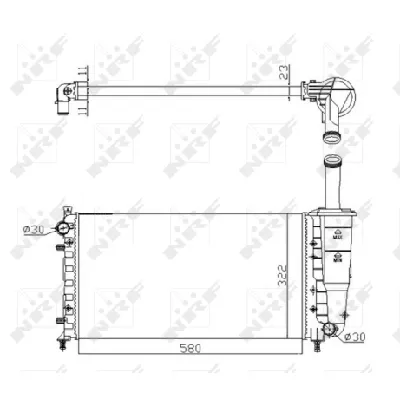 Hladnjak, hlađenje motora NRF NRF 53601A IC-D81823