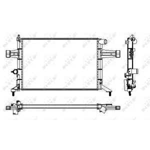 Hladnjak, hlađenje motora NRF NRF 53628 IC-AE573C