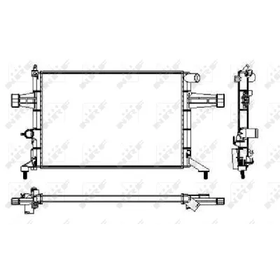 Hladnjak, hlađenje motora NRF NRF 53628 IC-AE573C