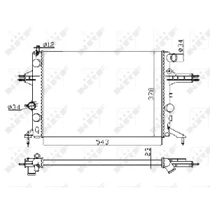 Hladnjak, hlađenje motora NRF NRF 53628A IC-DEB3D1