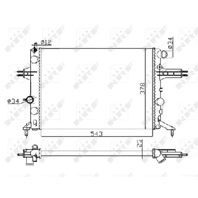 Hladnjak, hlađenje motora NRF NRF 53628A IC-DEB3D1