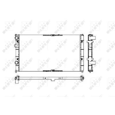 Hladnjak, hlađenje motora NRF NRF 53632 IC-AE57A4