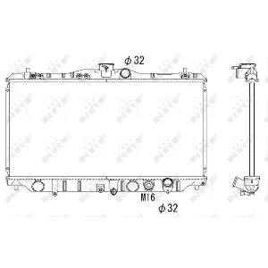 Hladnjak, hlađenje motora NRF NRF 536352 IC-AE5B06